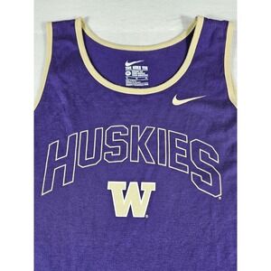 Nike Washington Huskies Tank Top Men XL Purple Gold NCAA Athletic Cut Sleeveless